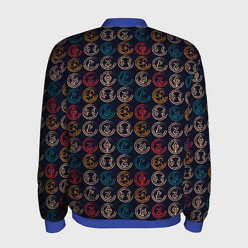 Мужской бомбер Виртуальная Валюта / 3D-Синий – фото 2