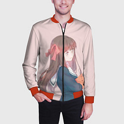 Бомбер мужской Задумчивая Тору, цвет: 3D-красный — фото 2