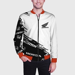 Бомбер мужской Honda sport pattern, цвет: 3D-красный — фото 2