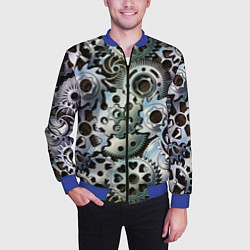 Бомбер мужской Стимпанк шестеренки Steampunk, цвет: 3D-синий — фото 2
