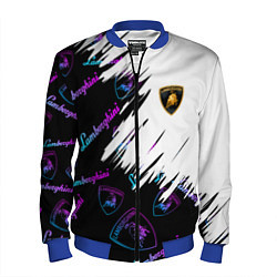 Бомбер мужской Lamborghini pattern gradient, цвет: 3D-синий