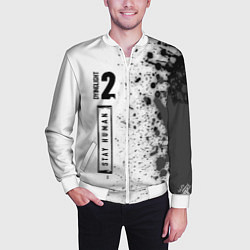 Бомбер мужской DYING LIGHT 2 Краски Вертикально, цвет: 3D-белый — фото 2