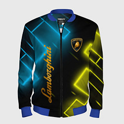 Мужской бомбер Lamborghini - Неоновые фигуры