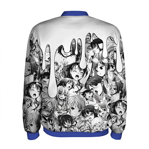 Мужской бомбер АХЕГАО - AHEGAO ПОДТЕКИ / 3D-Синий – фото 2