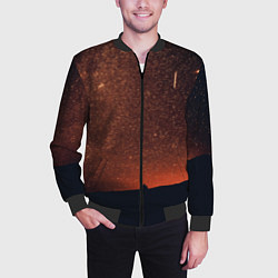 Бомбер мужской Золотое небо, цвет: 3D-черный — фото 2