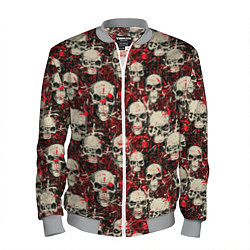 Бомбер мужской Кровавые Черепа Skulls, цвет: 3D-меланж