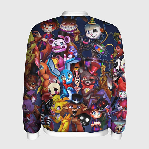 Мужской бомбер Cute Fnaf Pattern / 3D-Белый – фото 2