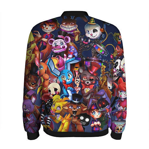 Мужской бомбер Cute Fnaf Pattern / 3D-Черный – фото 2