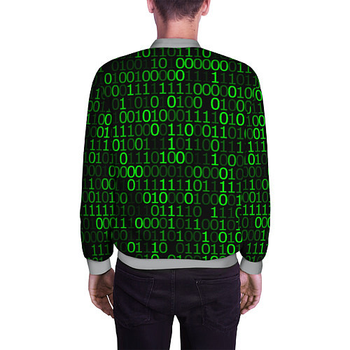 Мужской бомбер Бинарный Код Binary Code / 3D-Меланж – фото 4