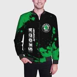 Бомбер мужской SKODA Skoda Autosport Брызги, цвет: 3D-черный — фото 2