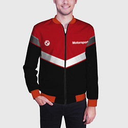 Бомбер мужской БМВ BMW UNIFORM RED, цвет: 3D-красный — фото 2