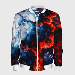 Мужской бомбер 3D ЯДЕРНЫЙ КОСМИЧЕСКИЙ ВЗРЫВ ОГОНЬ