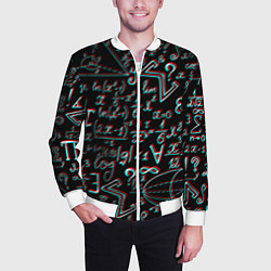 Бомбер мужской ФОРМУЛЫ ГЛИТЧ GLITCH, цвет: 3D-белый — фото 2