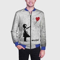 Бомбер мужской Бэнкси Всегда есть надежда There is Always Hope Ba, цвет: 3D-синий — фото 2