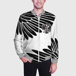 Бомбер мужской ГЕРБ РОССИИ КРЫЛЬЯ СВОБОДЫ, цвет: 3D-меланж — фото 2