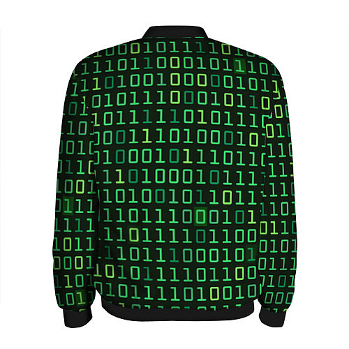Мужской бомбер Двоичный Код Binary Code / 3D-Черный – фото 2