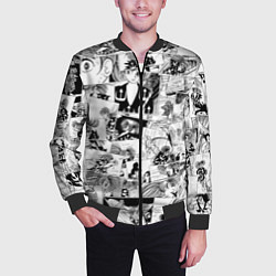 Бомбер мужской Dororo pattern, цвет: 3D-черный — фото 2
