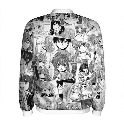 Мужской бомбер Toradora pattern / 3D-Белый – фото 2