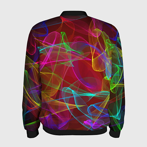 Мужской бомбер Color neon pattern Vanguard / 3D-Черный – фото 2