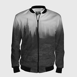 Мужской бомбер Туманный лес - туман