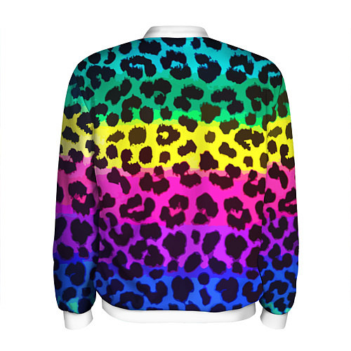 Мужской бомбер Leopard Pattern Neon / 3D-Белый – фото 2