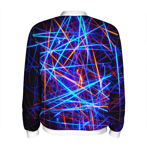 Мужской бомбер Neon pattern Fashion 2055 / 3D-Белый – фото 2