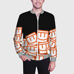 Бомбер мужской Куча смайликов из REC ROOM, цвет: 3D-меланж — фото 2