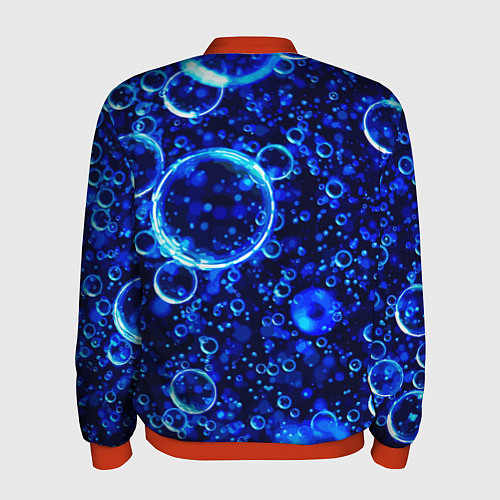 Мужской бомбер Пузыри воздуха в воде Pattern / 3D-Красный – фото 2