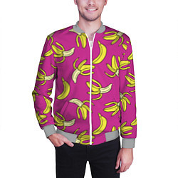 Бомбер мужской Banana pattern Summer Color, цвет: 3D-меланж — фото 2
