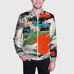 Бомбер мужской Воспоминания об Японии, цвет: 3D-меланж — фото 2