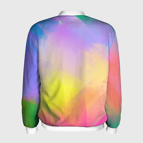 Мужской бомбер Красочный неон / 3D-Белый – фото 2