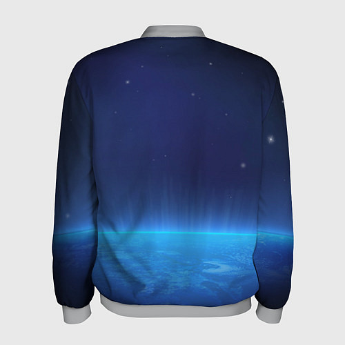 Мужской бомбер Планета вид из космоса / 3D-Меланж – фото 2