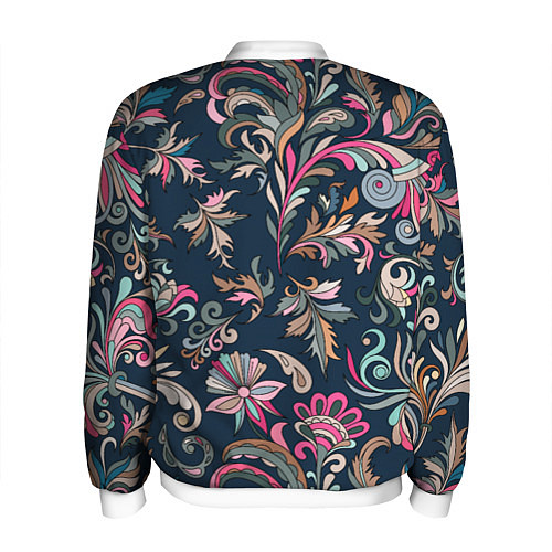 Мужской бомбер Холодная хохлома / 3D-Белый – фото 2