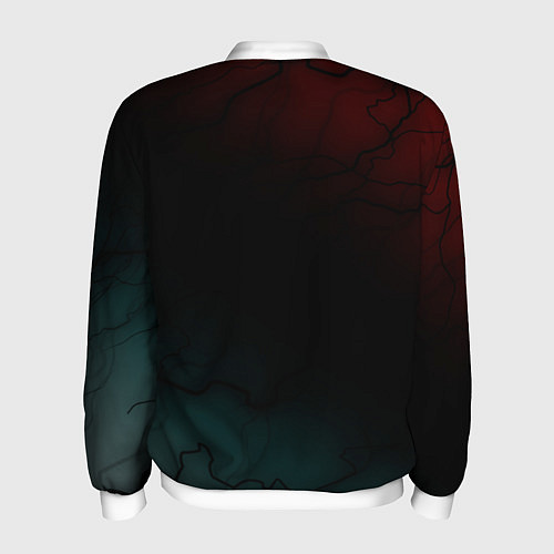 Мужской бомбер The witcher Волк Черные Молнии / 3D-Белый – фото 2