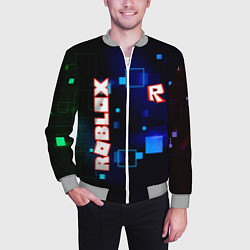 Бомбер мужской ROBLOX неоновые кубики, цвет: 3D-меланж — фото 2