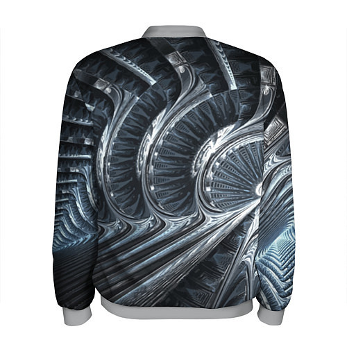 Мужской бомбер Фрактальный абстрактный паттерн Броня Fractal Abst / 3D-Меланж – фото 2