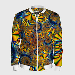 Бомбер мужской FRACTAL COLOR PATTERN, цвет: 3D-белый