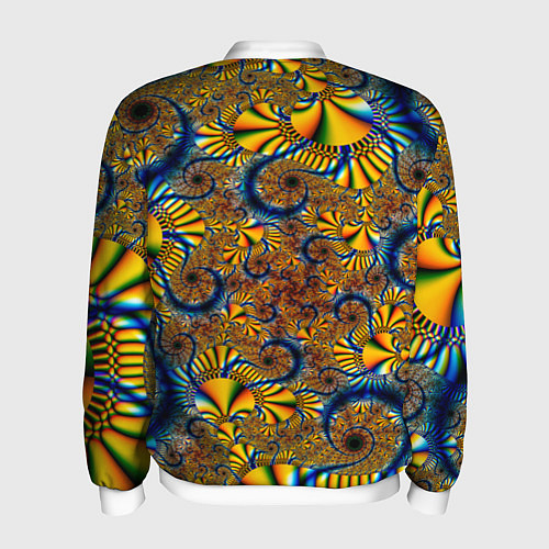 Мужской бомбер FRACTAL COLOR PATTERN / 3D-Белый – фото 2