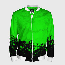 Мужской бомбер САЛАТОВЫЕ НЕОНОВЫЕ БРЫЗГИ КРАСКИ