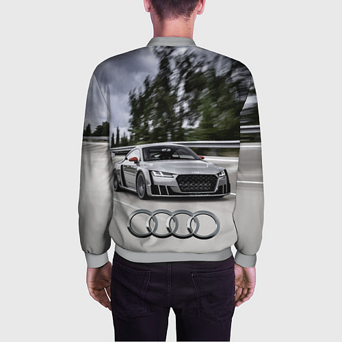 Мужской бомбер Ауди на скоростном шоссе Audi on the expressway / 3D-Меланж – фото 4