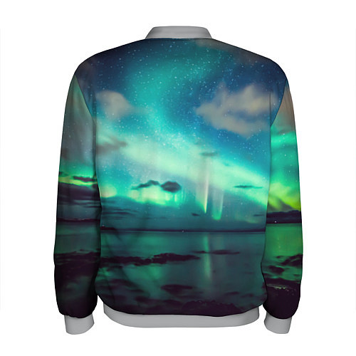 Мужской бомбер Aurora borealis / 3D-Меланж – фото 2