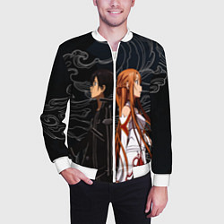 Бомбер мужской Кирито и Асуна - Sword Art Online, цвет: 3D-белый — фото 2