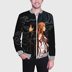 Бомбер мужской Кирито и Асуна - Sword Art Online, цвет: 3D-меланж — фото 2