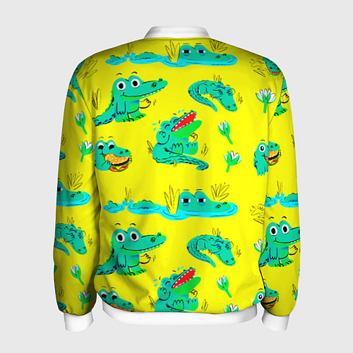 Мужской бомбер GREEN CROCODILES / 3D-Белый – фото 2