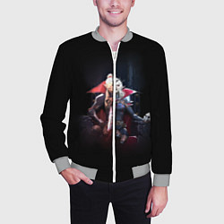 Бомбер мужской Вампиры на троне, цвет: 3D-меланж — фото 2