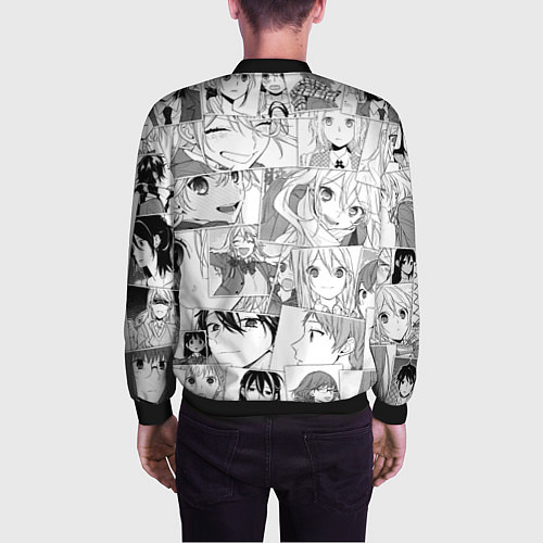 Мужской бомбер Horimiya pattern / 3D-Черный – фото 4