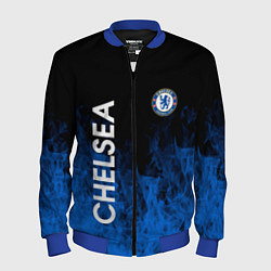 Бомбер мужской Chelsea пламя, цвет: 3D-синий