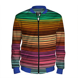 Мужской бомбер Multicolored thin stripes Разноцветные полосы