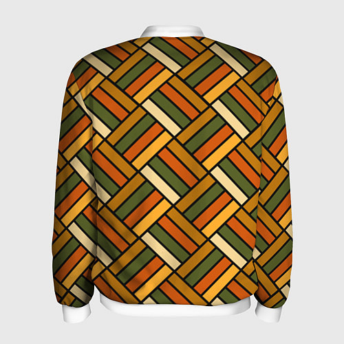 Мужской бомбер Polynesian tiki LUCKY / 3D-Белый – фото 2