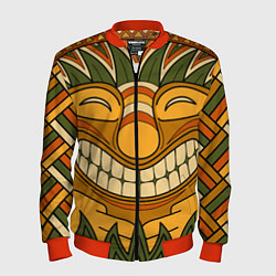 Бомбер мужской Polynesian tiki LUCKY, цвет: 3D-красный